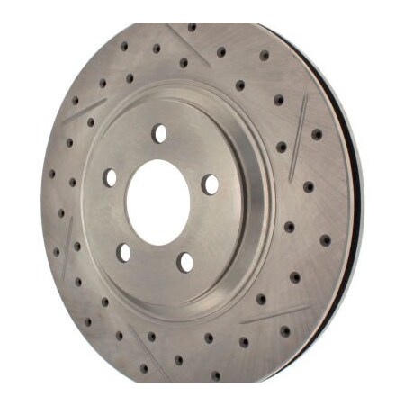 Centric StopTech Select Sport Drilled and Slotted Brake Rotor; Front Left, StopTech 227.61044L